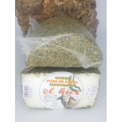 QUESO DE CABRA CON ROMERO 500 A 550 GRAMOS